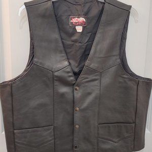 Classic Hillside Leather Biker Vest